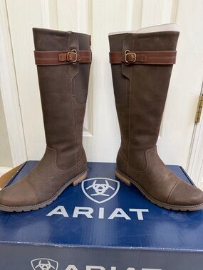 Ariat Brown Tall Buckle Riding Boots